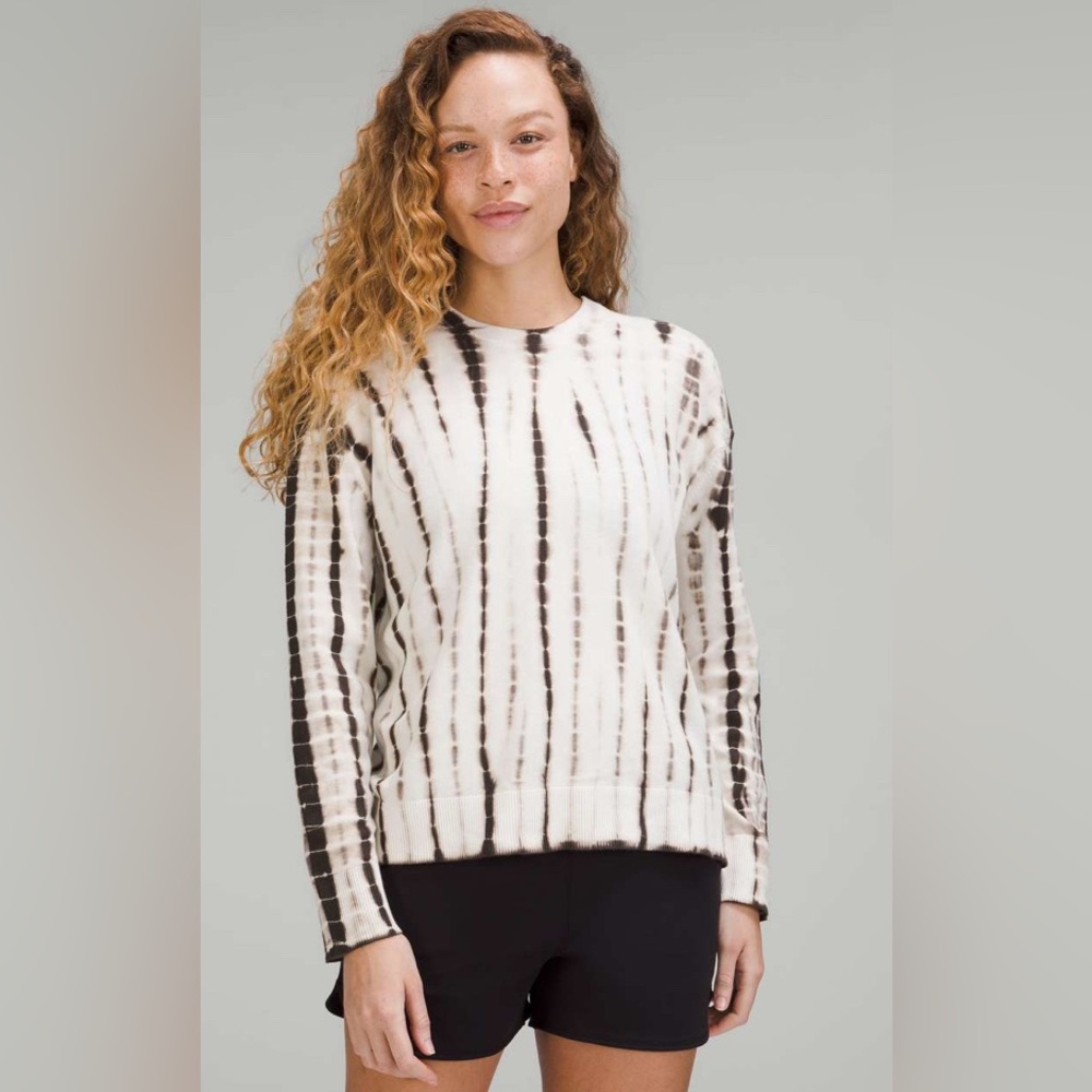 Linear Tie Dye Crewneck Sweater